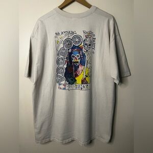 RARE Vintage 1997 4th Annual Voodoo Party Shaman Frog Skull T Shirt Size XL